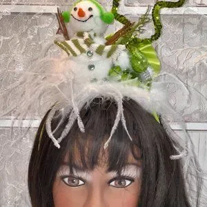 Hand Crafted | Accessories | Christmas Neon Green Snowman 